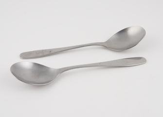 Two metal teaspoons