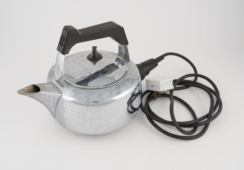 Metal electric kettle, by Swan, England