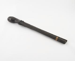 Clay tobacco pipe in a carved wooden case, Europe, 1660-1800