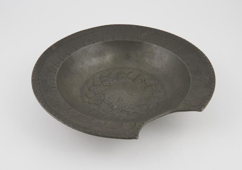 Pewter shaving bowl