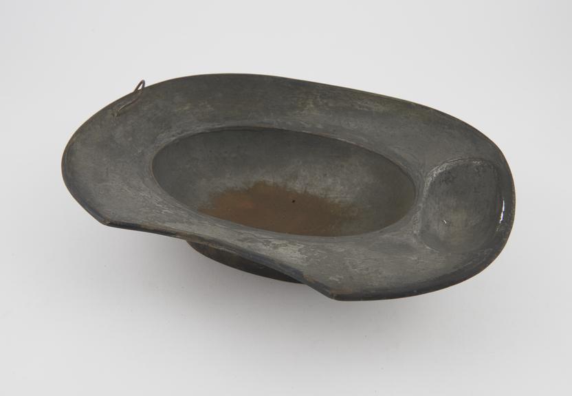 Plated barber's shaving bowl, English, 1751-1850