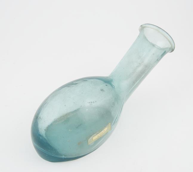 Glass, bottle-shaped male urinal, English, 1801-1830