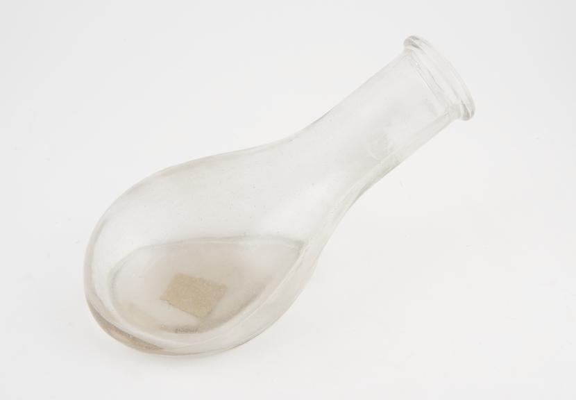 Glass, bottle-shaped male urinal, English, 1851-1930