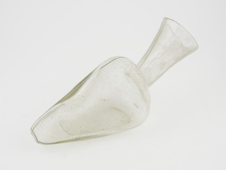 Glass bottle-shaped male urinal, Europe, 1881-1940