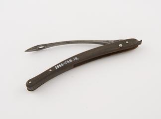 Folding veterinary suture or seton needle