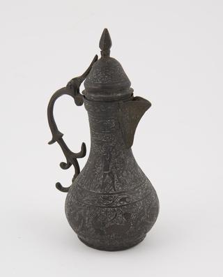 Jug with hinged lid