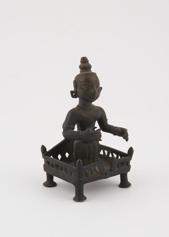 Brass figure of the hindu god Krishna, Indian, 1801-1900