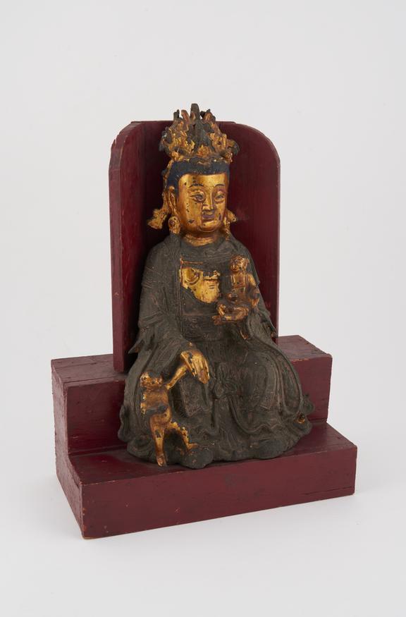 Hollow bronze statue of Kuan Yin in her role as the Gentle