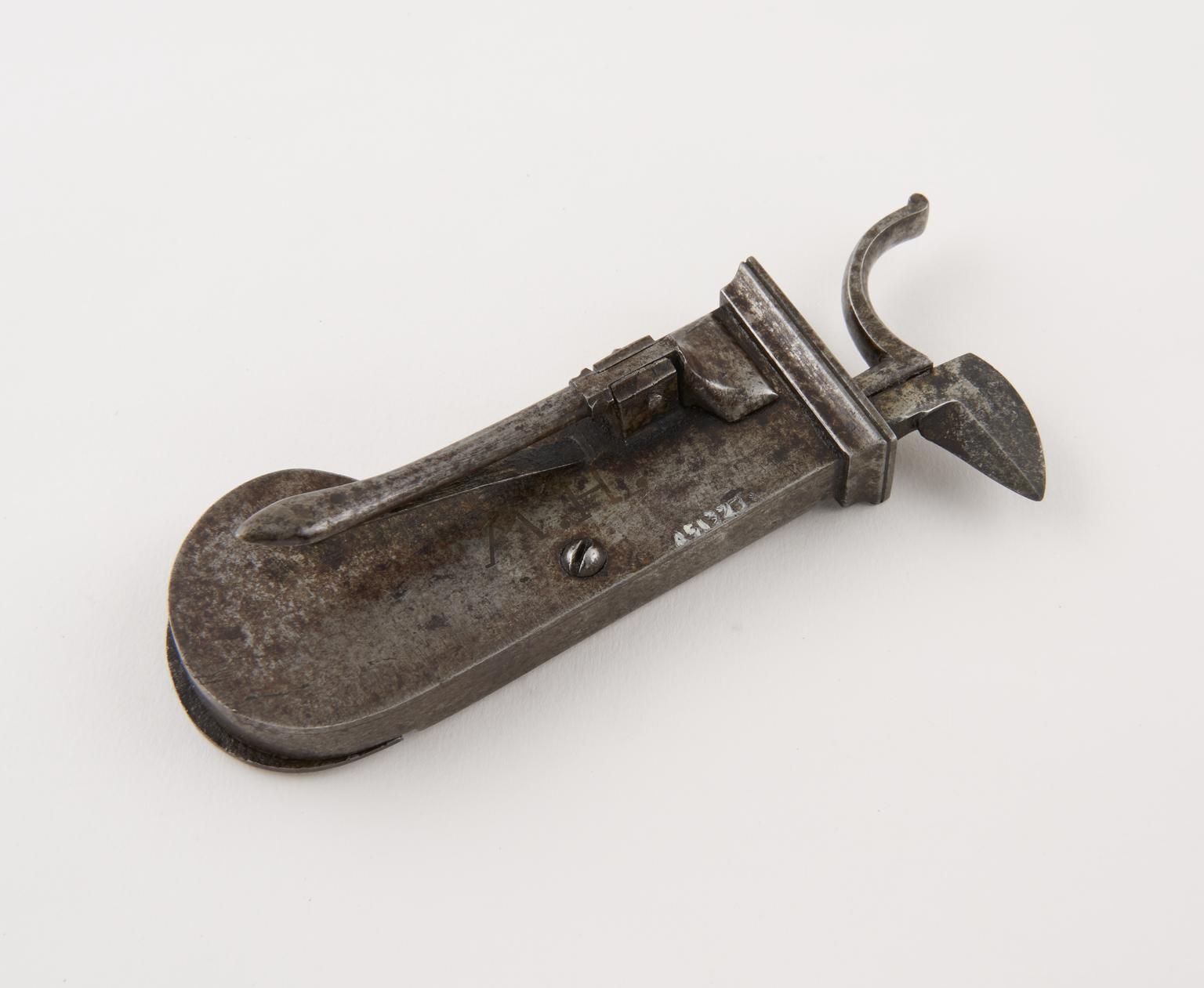 Fleam Spring Loaded Spring fleam, steel, by Stalf, 19th century | Science Museum Group ...