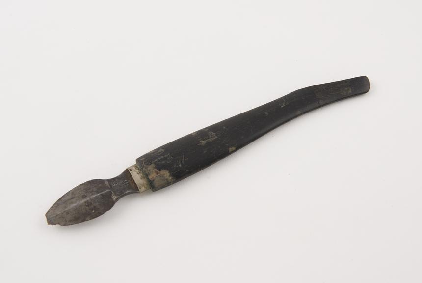 Lancet, steel and ebony, 19th century