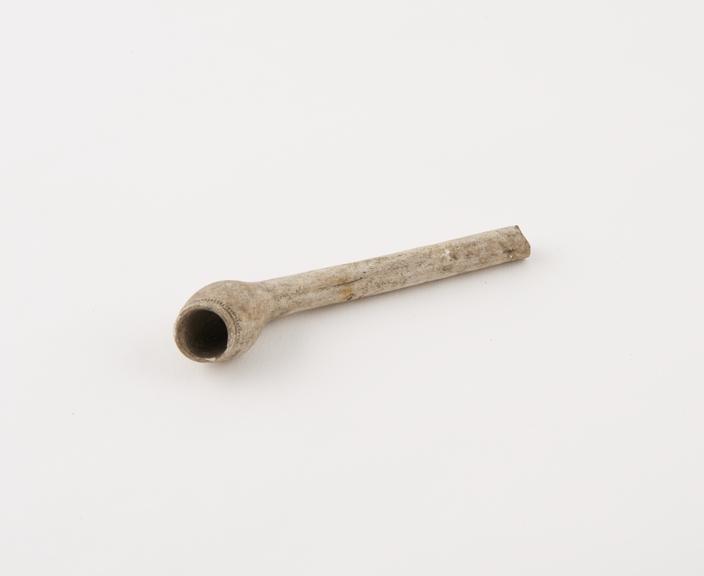 Clay tobacco pipe, incomplete, part of stem missing