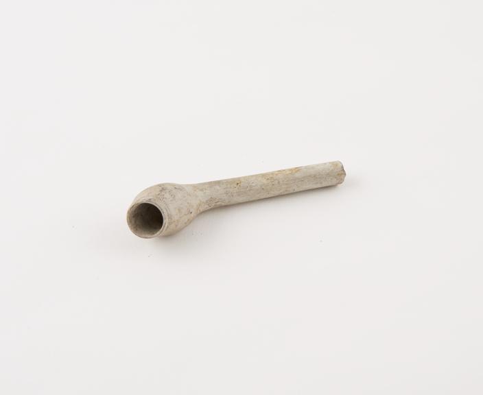 Clay tobacco pipe, incomplete, part of stem missing