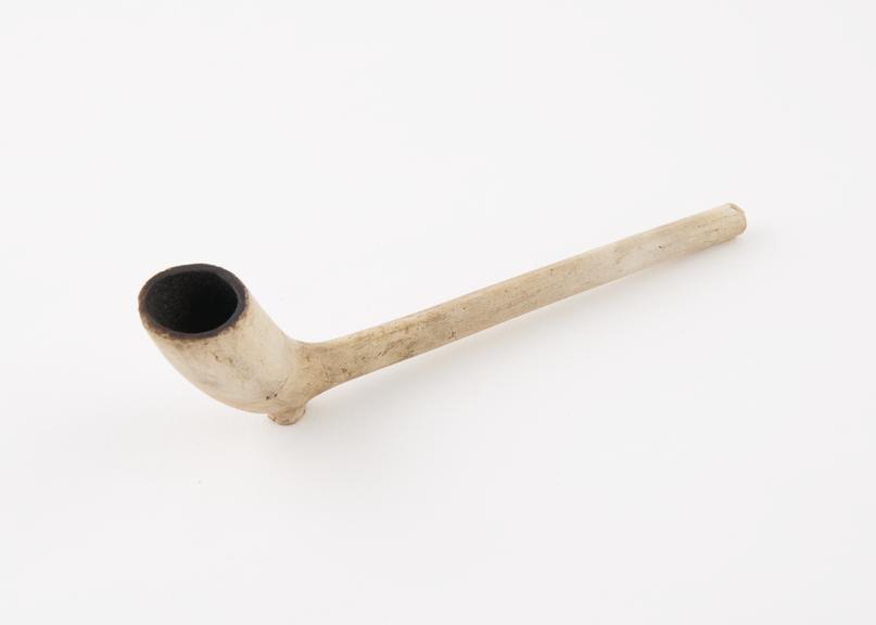 Clay tobacco pipe, incomplete, part of stem missing