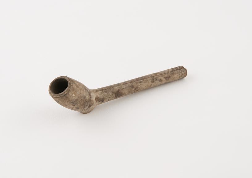 Clay tobacco pipe, incomplete, part of stem missing