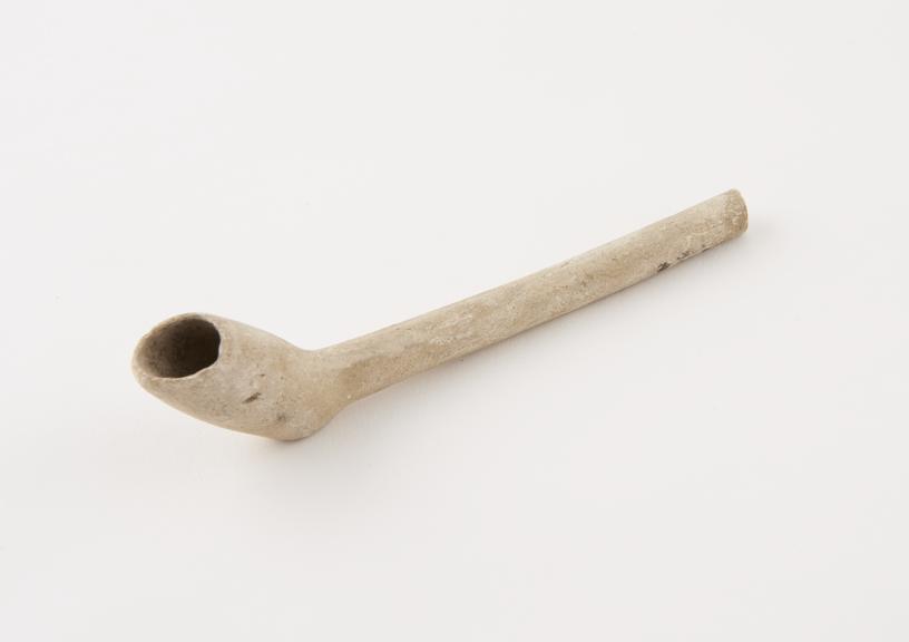 Clay tobacco pipe, incomplete, part of stem missing