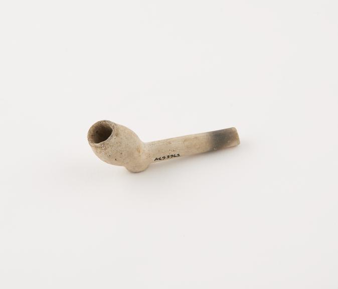 Clay tobacco pipe, incomplete, part of stem missing