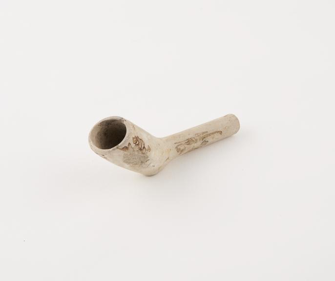 Clay tobacco pipe, incomplete, part of stem missing