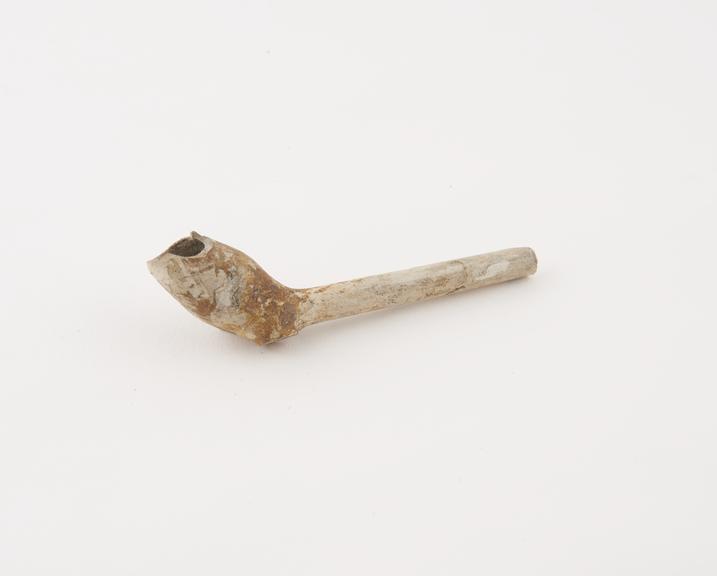 Clay tobacco pipe, incomplete, part of stem missing