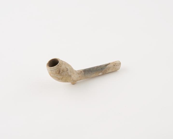 Clay tobacco pipe, incomplete, part of stem missing