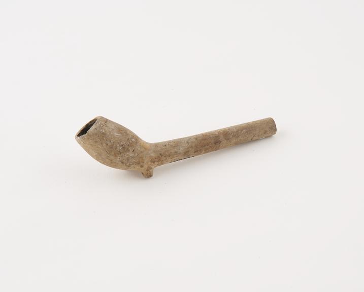 Clay tobacco pipe, incomplete, part of stem missing