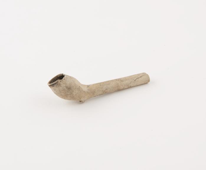 Clay tobacco pipe, incomplete, part of stem missing