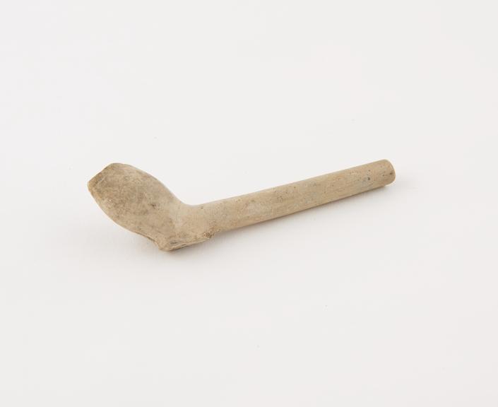 Clay tobacco pipe, incomplete, part of stem missing