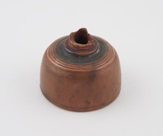 Terracotta bowl only, from an opium pipe, cylindrical body