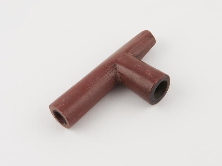 Tobacco pipe, calumet, bowl only, red catlinite stone