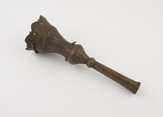 Bowl section of hookah tobacco pipe with bell-shaped head and tubular stem