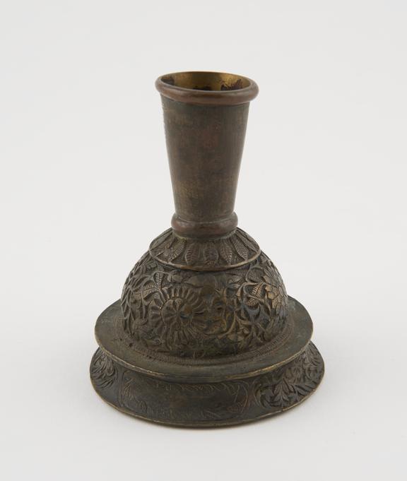 Brass Kalian bowl, tubular stem