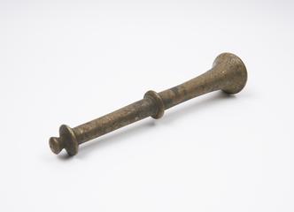 Brass pestle, European, 1601-1800