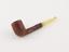 Briar tobacco pipe, electro-plated nickel silver joint band