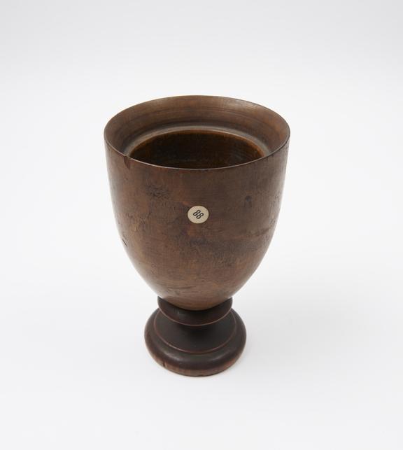 Turned wood mortar, probably English, 1750-1900