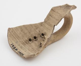 Jug handle found in medieval pottery kiln