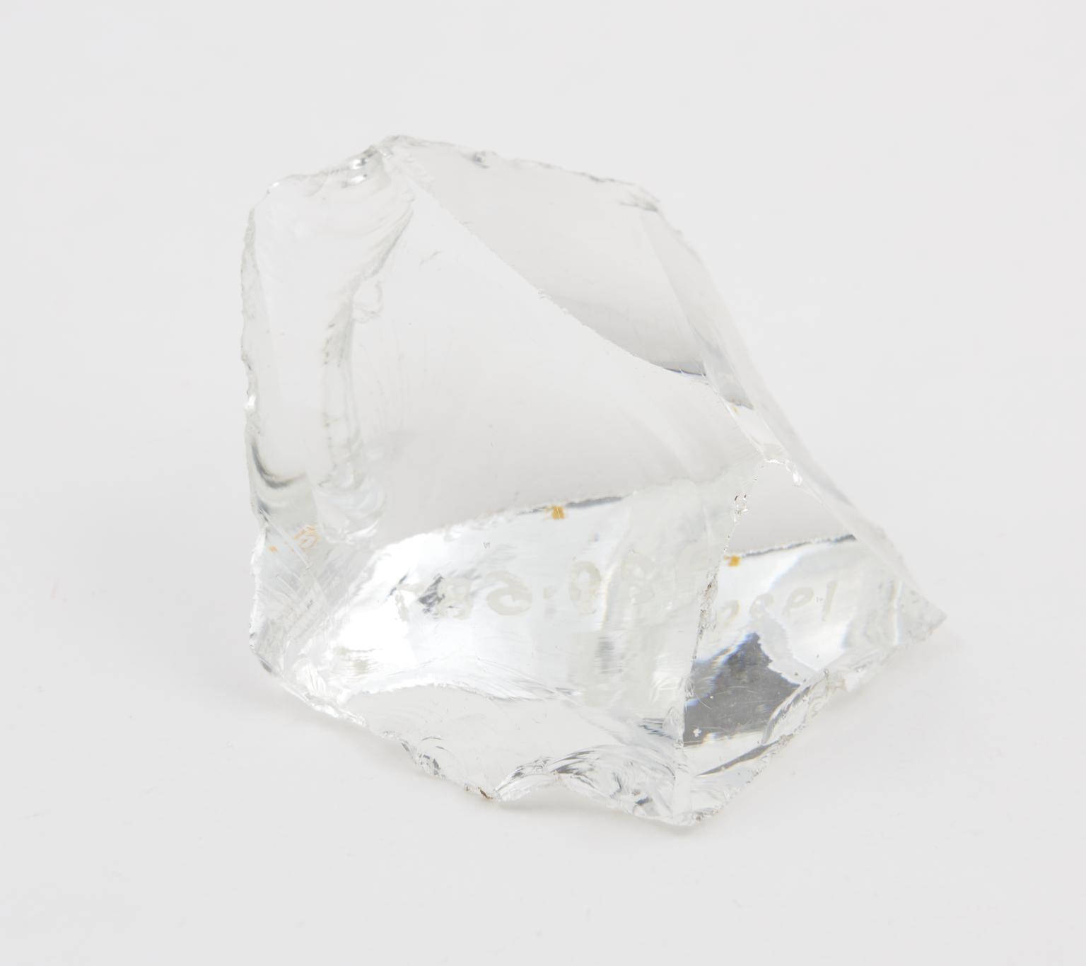 Specimen showing one stage in cutting an optical prism