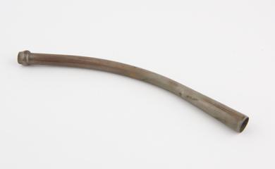 Unidentified, curved piece of metal pipe