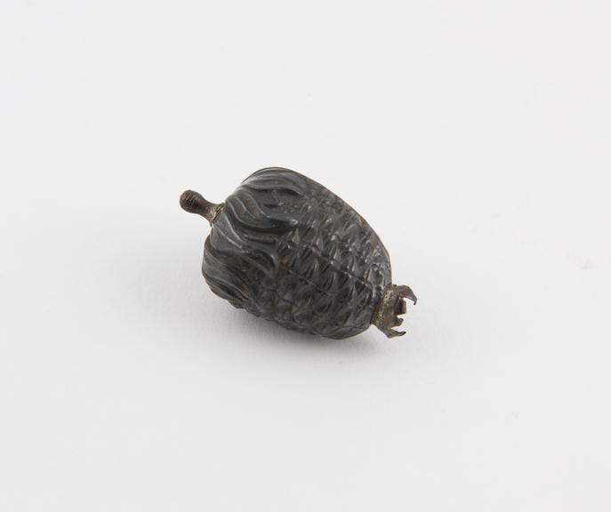 Silver object, cast in the form of a pineapple