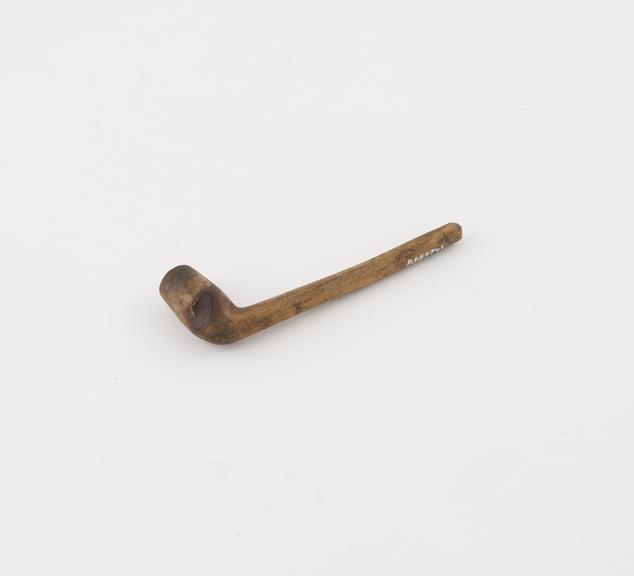 Small cherrywood pipe, carved from a single piece of cherry