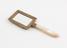 Hand mirror, mother-of-pearl handle and back