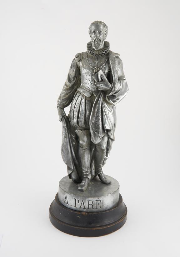 Spelter statue depicting Ambroise Pare