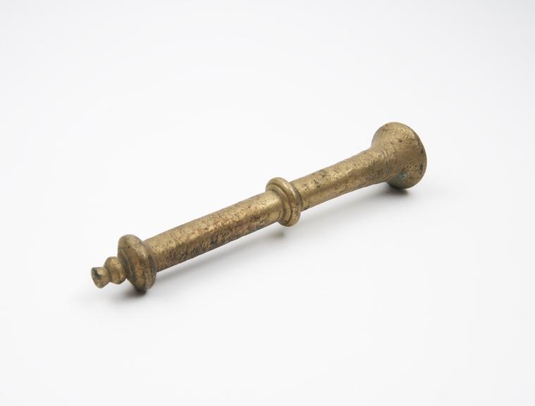 Brass pestle, European, 1601-1850