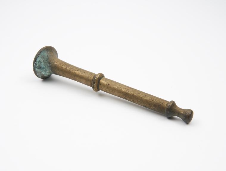 Brass pestle, European, 1501-1850