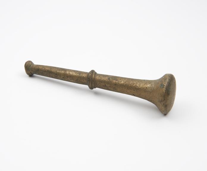 Brass pestle, European, 1501-1850