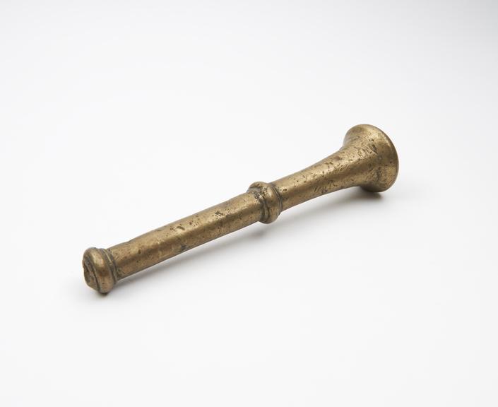 Brass pestle, European, 1501-1850