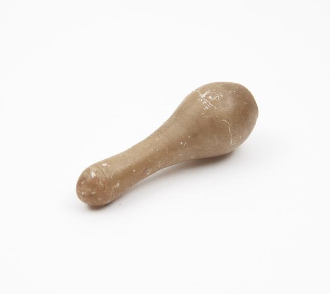Stone pestle with bulbous grinding end, probably European