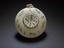 Cream earthenware pilgrim bottle, flattened globe shape