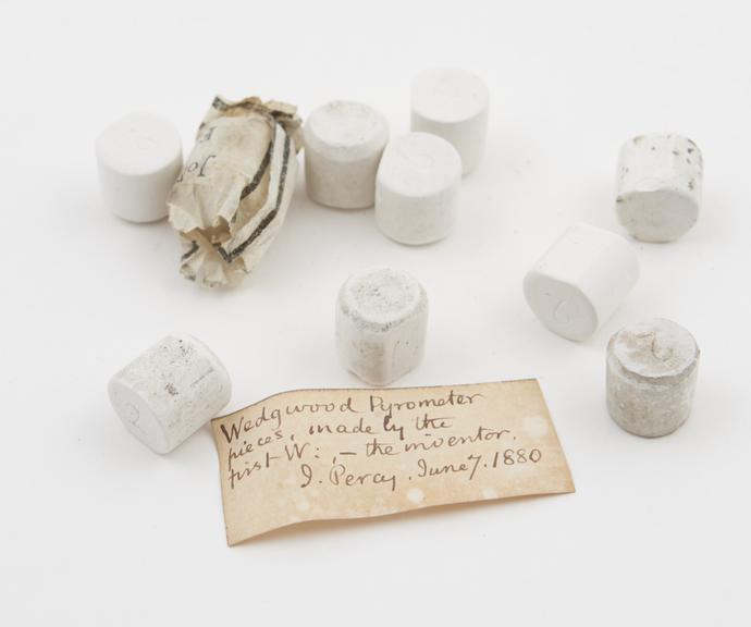 Samples of Wedgewood pyrometer, made by the original inventor