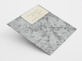 Sample; coated steel sheet, Hot dip galvanised