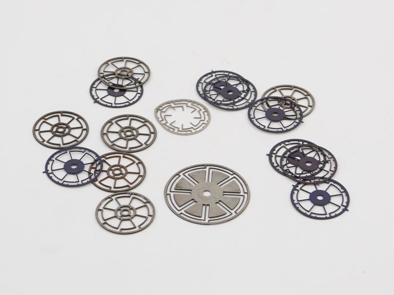 Set of 16 metal rings made from magnetic alloy