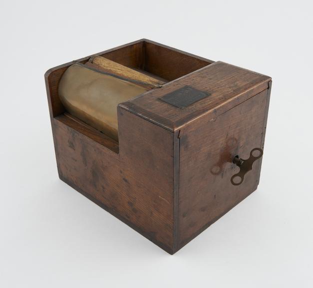 Wooden Japanese fly trap encased in rectangular box